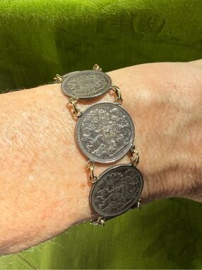Antique Russian Coin Bracelet